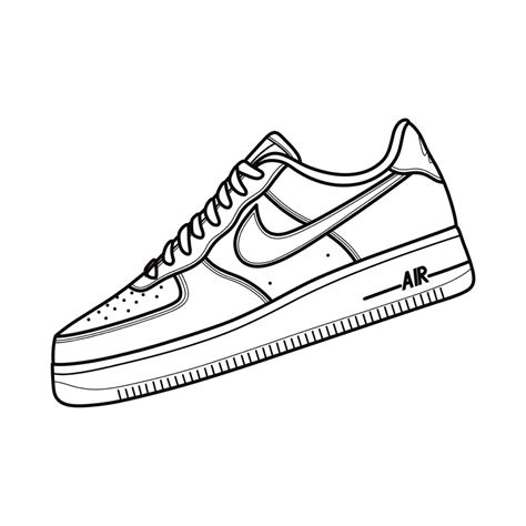 nike air force zeichnen|air force one shoes drawing.